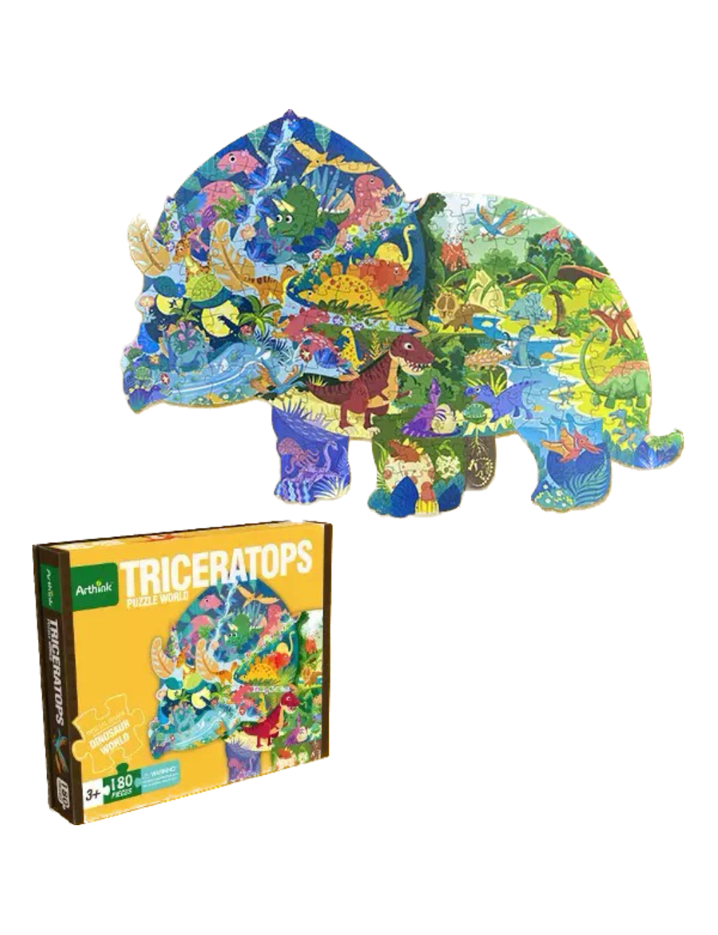 ARTHINK-Puzzle World (180 pcs) | Triceratops