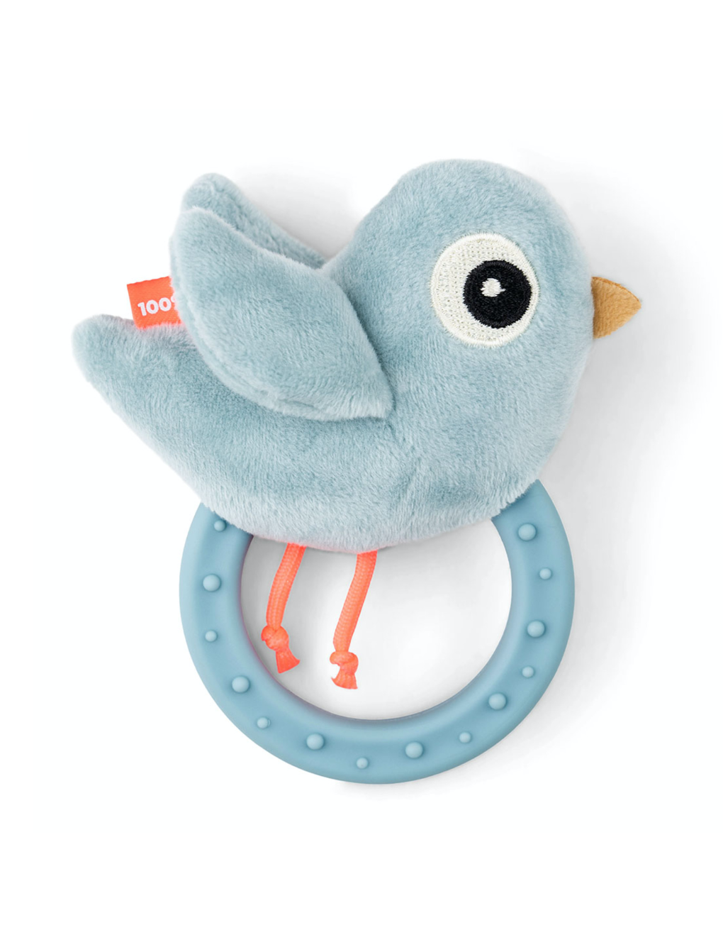 DONE BY DEER-Birdee Teething Ring Rattle|Blue