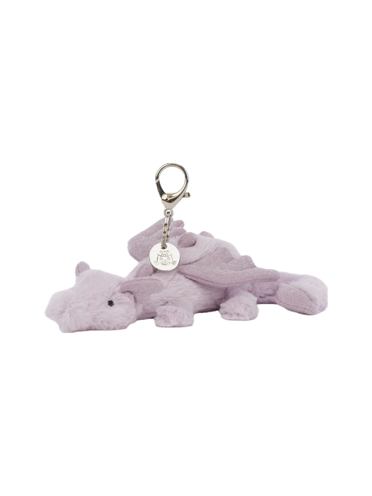 JELLYCAT-Lavender Dragon Soft Bag Charm (22cm)