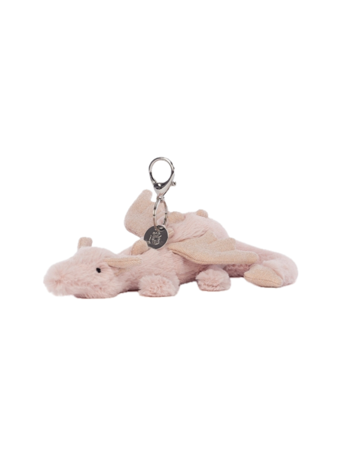 JELLYCAT-Rose Dragon Woven Bag Charm (22cm)