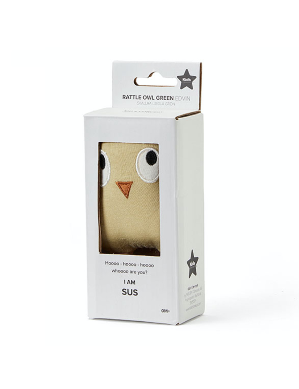 KID'S CONCEPT-Edvin Owl Rattle|Green