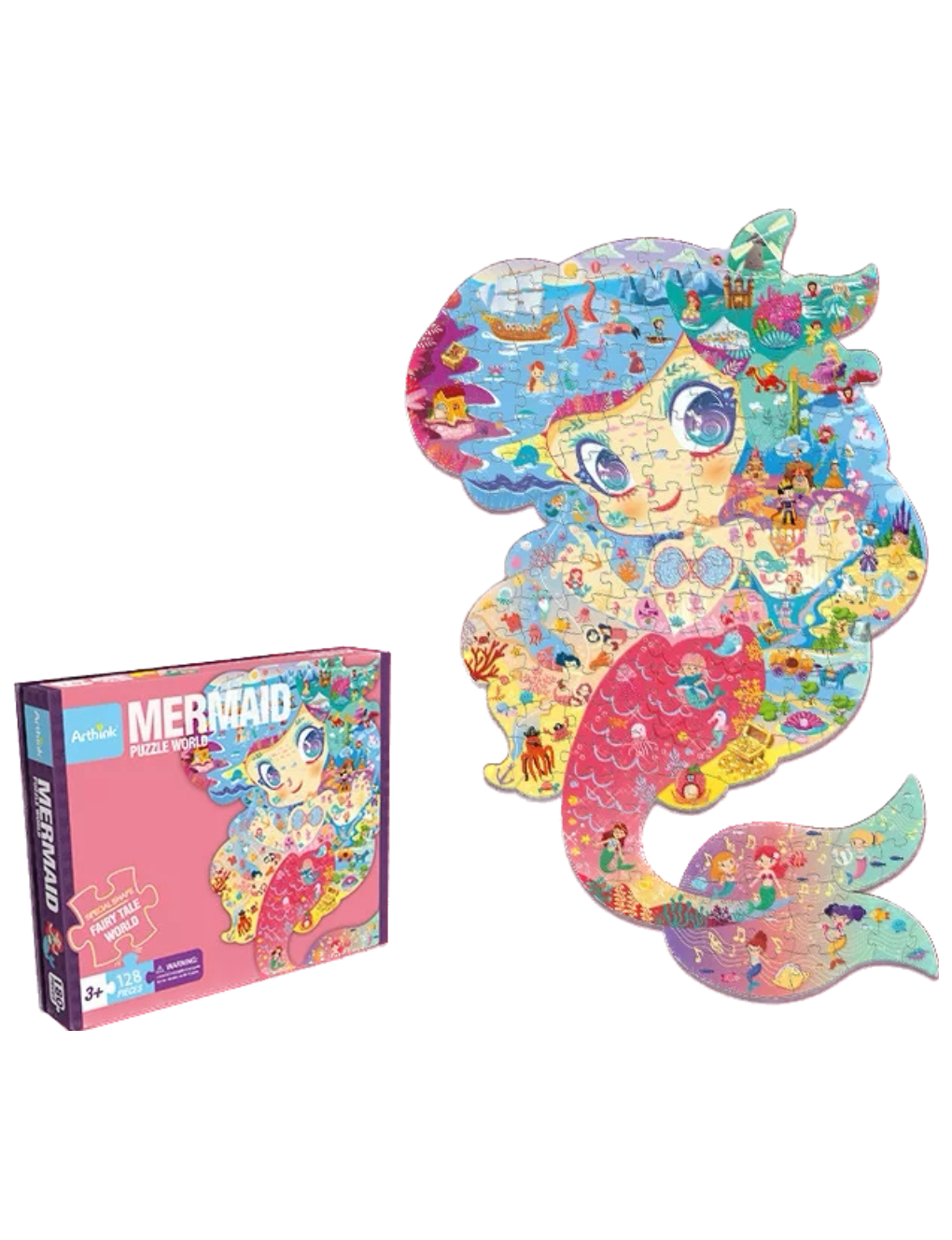 ARTHINK-Puzzle World (128 pcs) | Mermaid