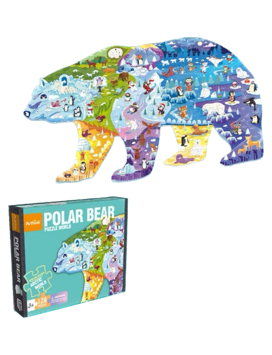 ARTHINK-Puzzle World (128 pcs) | Polar Bear